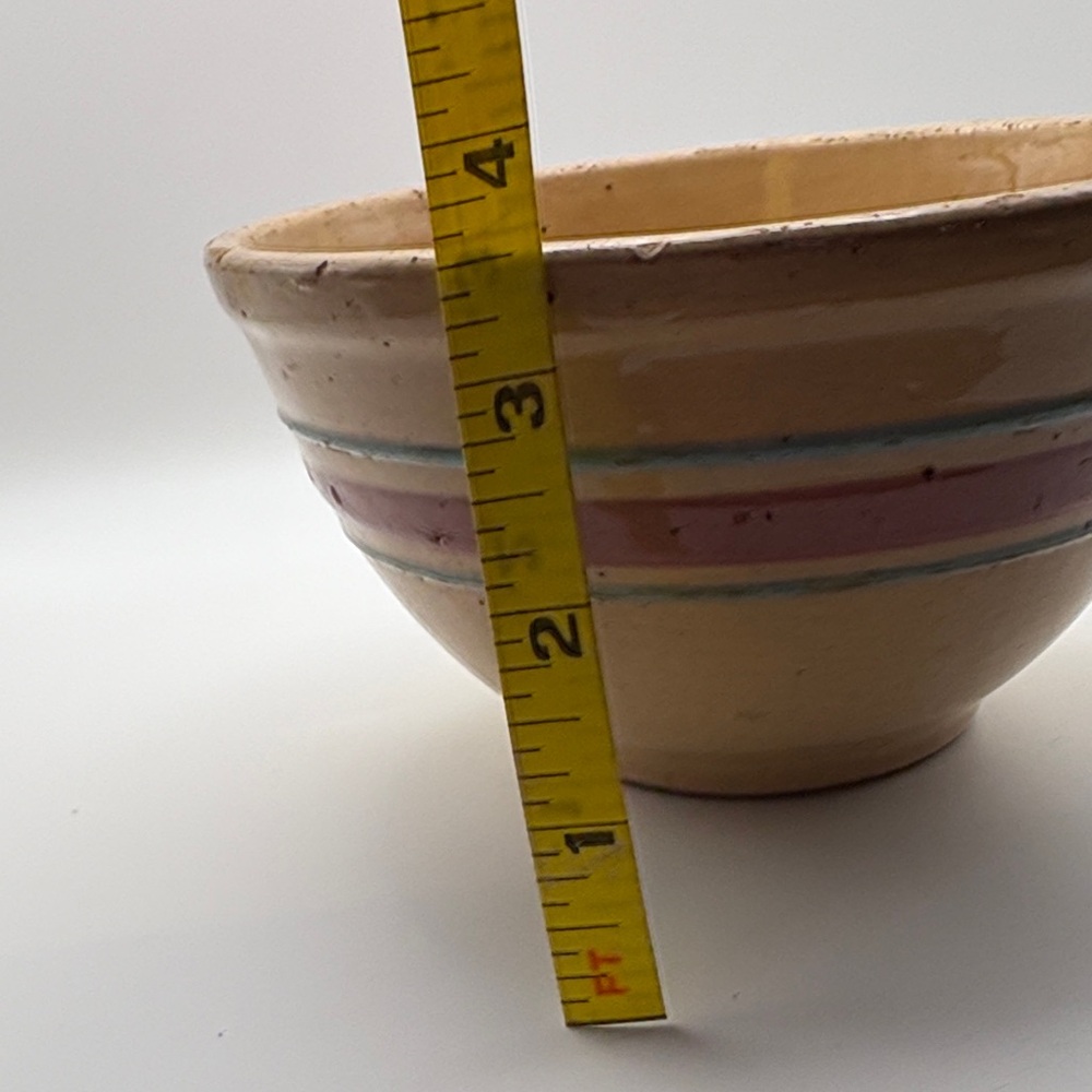 Vintage Ceramic Bowl with Stripes - Picture 14 of 14
